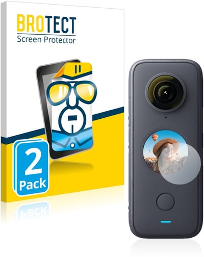 BROTECT - Screenprotector voor Insta360 One X2 - Folie Beschermfolie transparant 2 Stuks