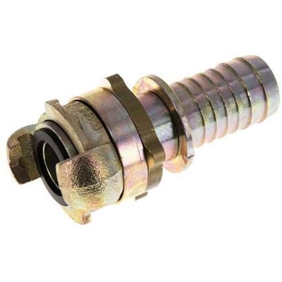 Gietijzer DN 18 DIN 3238 Compressor Klauwkoppeling met 25 mm Slangpilaar Veiligheidskraag
