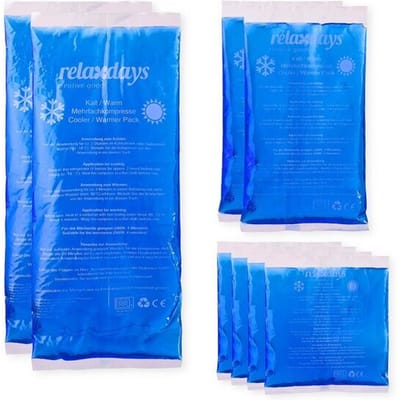 Meisterhome® hot cold pack - koud warm kompres - gel ice pack - cold pack - hot pack - Herbruikbare Gel Pack Knie Taille Schouder Nek Enkel Heupset van 8 stuks