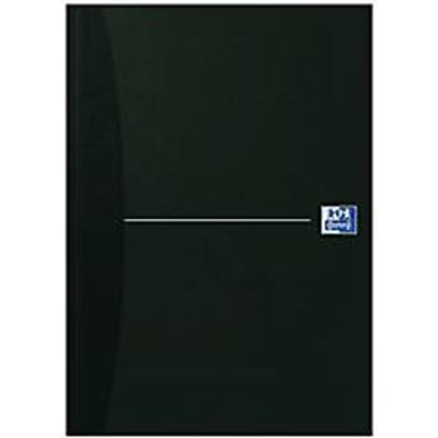 Oxford Office boek, gebonden, A4, 96 pagina's geruit, 5 stuks per verpakking, zwart