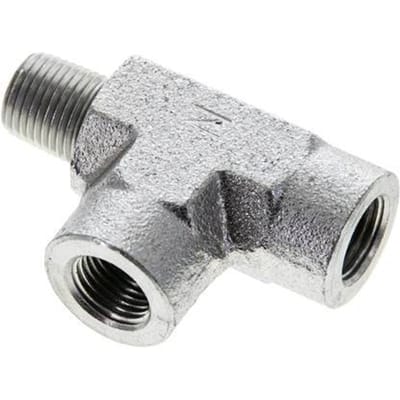 T-koppeling 1/8'' NPT Buitendraad x Binnendraad Staal 350 bar (4917.5psi)
