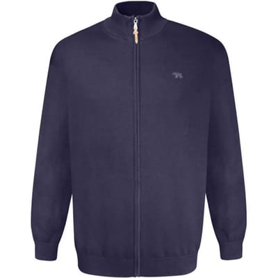 Duke Heren D555 Franco 2 Gebreid Volledige Rits Kingsize Sweatshirt 3XL Vloot