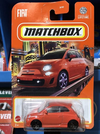 2019 FIAT 500 TURBO ORANGE 4/100 1:64 MATCHBOX