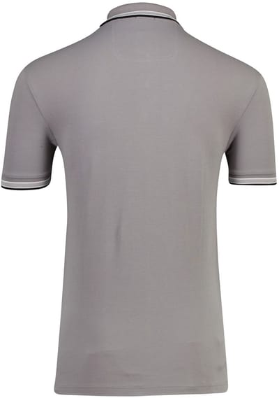 Polo Boss Green Paddy grijs poloshirt zwart logo