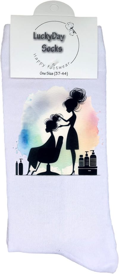 Kapster - Valentijns Cadeau - Grappige sokken - Leuke sokken - Hem Haar sokken - Vrolijke sokken - Sint cadeau - Vaderdag - Moederdag - Verjaardag cadeau - Kerst cadeau - Kapper - Barber - Leuk Cadeau - Socks maken Happy - 37-44