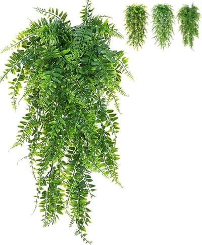 Hangplant Groen Kunstplanten - Nep planten voor Binnen en Buiten - Kamer Decoratie - Nepplanten Kunst plant - Kunstbloemen (Groen)