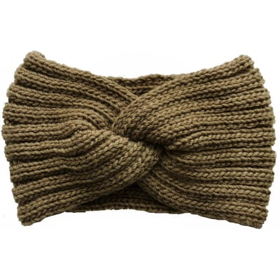 Winddichte Nieuwe Winter Effen Kleur Haarband Dames Warm Brede Rand Kruissteek Gebreide Haarband Accessoires