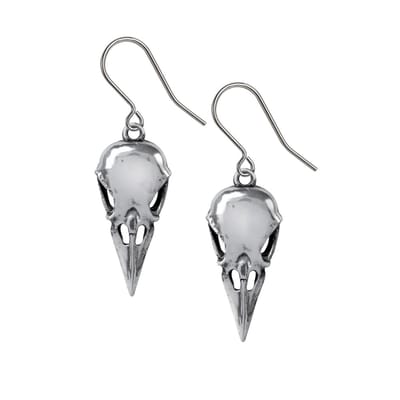 Alchemy - Coeur Crane (Pair) Oorbellen - Zilverkleurig