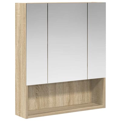 vidaXL - Badkamerspiegelkast - Sonoma - Eik - 60 - x - 14.5 - x - 70 - cm - Bewerkt - hout
