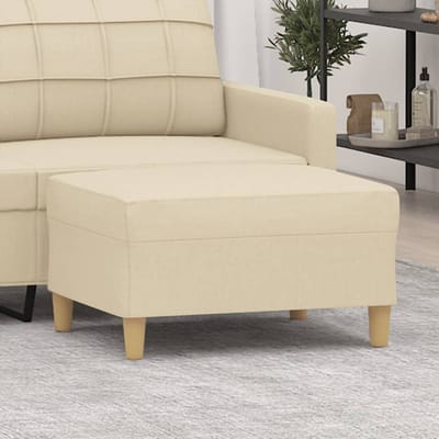 vidaXL - Voetenbank - 70x55x41 - cm - stof - crèmekleurig