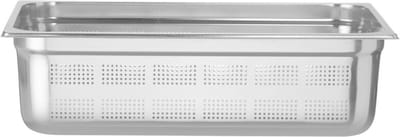 HENDI Gastronormbak – geperforeerd – roestvast staal – 21L – lichtgrijs – 150mm hoog