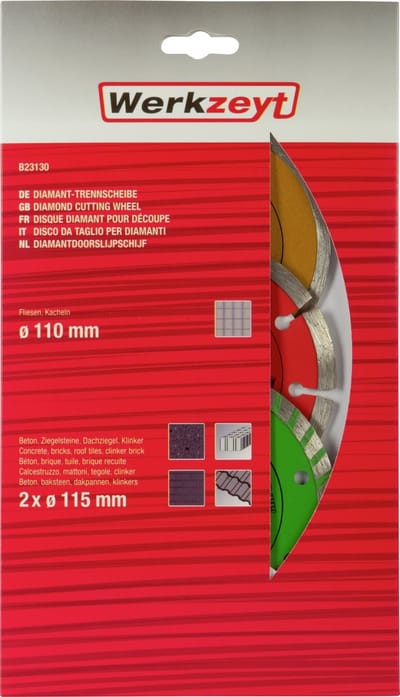 Werkzeyt Diamantslijpschijven Set – 3-delig – 110-115mm