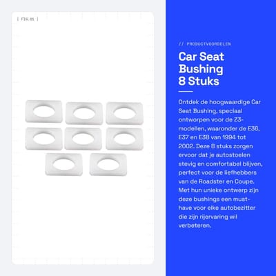Dailygoods- Autostoelbus 8 Stuks - Voor Z3 E36/E37/E38 - Duurzaam ABS - Hoogwaardige Kwaliteit - Slijtvast - Eenvoudige Installatie - Stoelbus