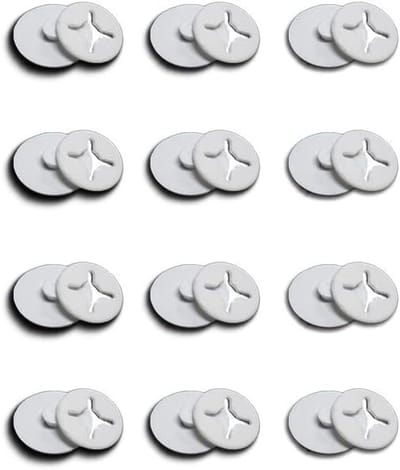 Set van 12 Vliegenscherm Bevestigingsknoppen voor Raam, Insectenbescherming, Muggennet, Geen Boren, Wit