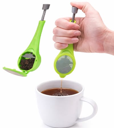 RVS Thee Voor losse Thee I Groene Theefilter I Theefilter I Theezeef I Theebol I Kruidenbol I Infuser I Groen