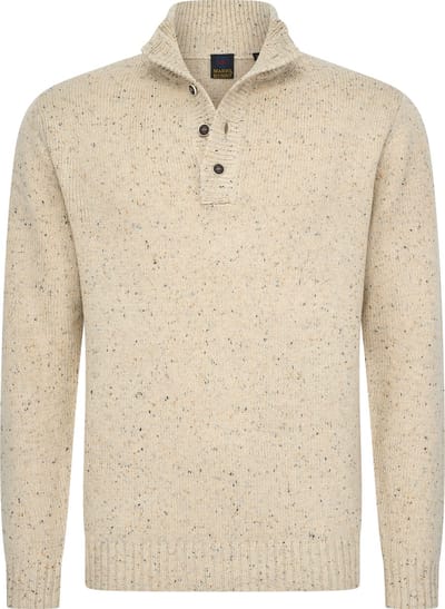 Mario Russo New Zealand skipper - Heren Trui - Wol - Beige - L