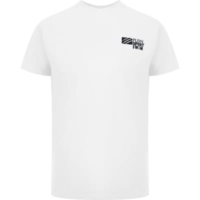 Klassieke T-shirt met Korte Mouwen en Logo in Wit