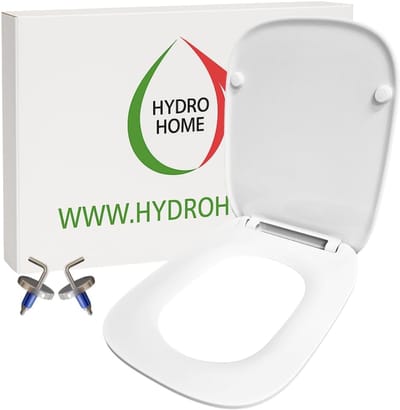 Toiletbril - WC bril - Badkamer renovatie - Verstelbare scharnieren - 43x36 cm - Wit
