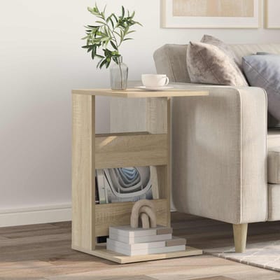 vidaXL - Bijzettafel - Sonoma - Eik - 40 - x - 35 - x - 60,5 - cm - Bewerkt - hout