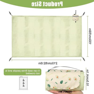 Waterdichte Mini Picknickdeken 150 x 210 cm - Ultra Dun en Compact voor Buiten, Camping, Strand en Park Picknicks, Gemakkelijk Op te Vouwen
