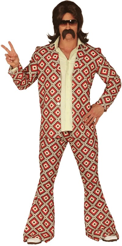 Fiestas Guirca - Kostuum 70's Men (vierkantjes) maat M (48-50) - Carnavalskleding - Carnaval - carnavalskleding 2027 - Carnaval kostuum