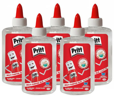 Pritt Multi Glue alleslijm - 5x - fles 150 gr - hobbylijm - knutsellijm - voor diverse materialen