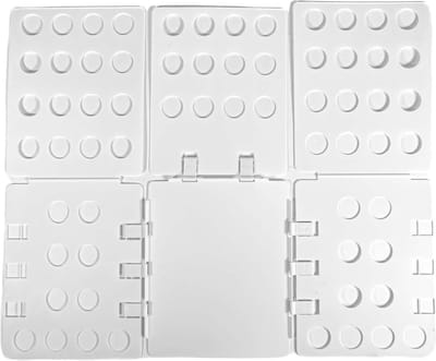 Intirilife Praktische Wasvouwplank Kledingvouwhulp in wit - 67,5 x 58 cm Wasmap