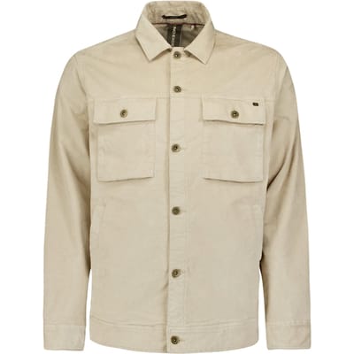 No Excess Overshirt Button Closure Fine Corduroy Stretch Cement Größe: M | Leichte Jacken Outlet | Herren