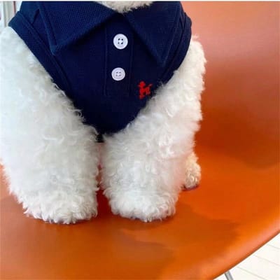 3 stuks Pet Effen Poloshirt met Borduur Vest Set, Lente en Zomer XXL
