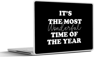Laptop sticker - 17.3 inch - Kerst - It's the most wonderful time of the year - Spreuken - Quotes - 40x30cm - Laptopstickers - Laptop skin - Cover