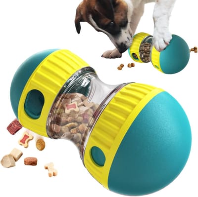 Famanu - Intelligente traktatiebal voor honden, slow feeder, groene snackbal