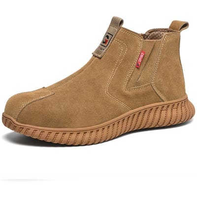 Suède Lasschoenen Heren Veiligheidslaarzen Stalen Neus Werkschoenen Sneakers Mannelijk Anti-Verplettering Anti-Slip Werklaarzen Heren Veiligheidsschoenen Schoenen 43