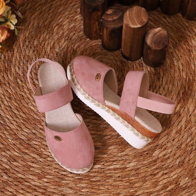 Dames Sandalen met Gesloten Teen en Sleehak Dames Zomer Gespsluiting Gladiator Schoenen 37 roze