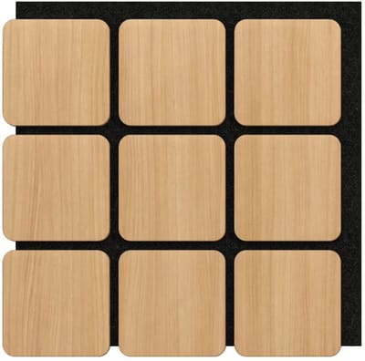 Akoestisch Paneel - Wandpaneel - Hout - Naturel Eiken met Zwart Vilt - Geluidsabsorberend - Eenvoudige Montage