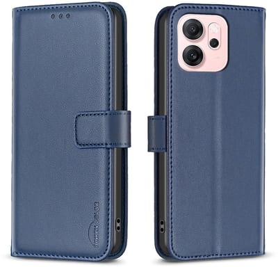 BINFEN Hoesje - Geschikt voor OPPO Reno14 F / FS Hoesje - BINFEN Color Book Case - Blauw