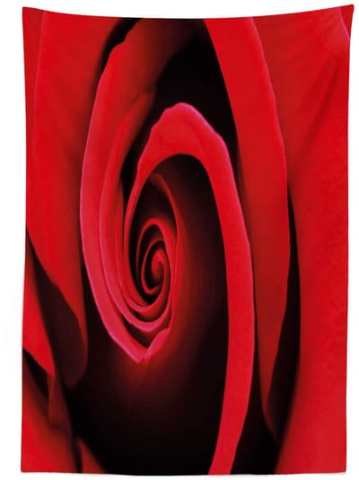 Abakuhaus – Roze Tafelkleed – 140x240 cm – Satijnmix – Rood/Zwart