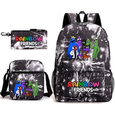 Rainbow Friends Omringende Rugzak Basisschoolleerling Sterrenhemel Schooltas Driesets as the picture