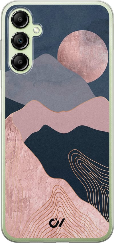 Hoesje geschikt voor Samsung Galaxy A14 5G hoesje - Landscape Rosegold - - Roze - - Casevibes