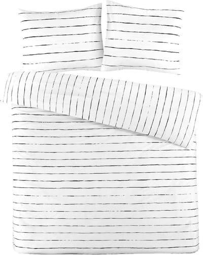 Day Dream Romy - Dekbedovertrek - Tweepersoons - 200x200/220 cm - Wit/Zwart