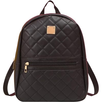 Sac à dos brodé grande capacité, sac d'école tendance 23*10*26CM noir