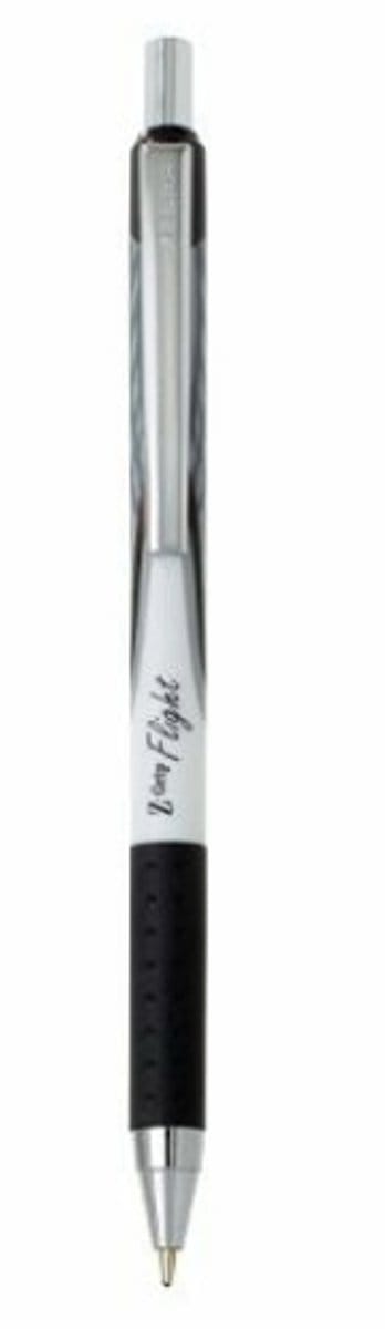 Zebra - Z-GRIP FLIGHT - Intrekbare gel- en balpen– Lichtgewicht – Lage viscositeit inkt – 1,2 mm punt – Sterke metalen clip - Zwart