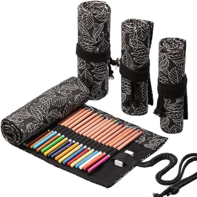Pennenrol Tas voor Teken- en Kleurpotloden - Duurzame Canvas Organizer