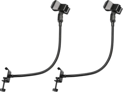 Zwanenhals Microfoonstandaard - Flexibele Armhouder - Desktop Opname - 185 Inch Lengte - 2 Stuks Set - Zwart