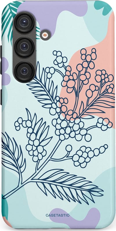 Casetastic Hoesje Geschikt voor Samsung S25 - Stijlvolle Beschermende Duo-layer Case - Aquarel Bladeren