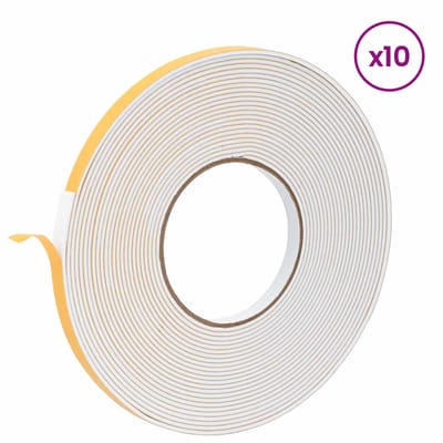 vidaXL - Zelfklevende - schuimtape - 10 - st - Wit - 10mm - x - 10m - CR - Schuim