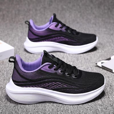 Lente Nieuwe Lichtgewicht Hardloopschoenen Sport Dames Schoenen Mesh Comfortabel Ademend Zachte Zool Casual Schoenen 40 white