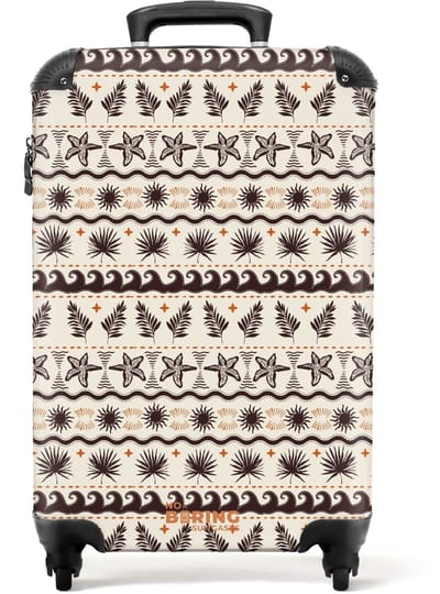 NoBoringSuitcases.com - Koffer - Strand en zee print - Past binnen 55x40x20 cm en 55x35x25 cm - Trolley handbagage - Valiezen met wieltjes volwassenen - Reiskoffer op wielen - Rolkoffer lichtgewicht