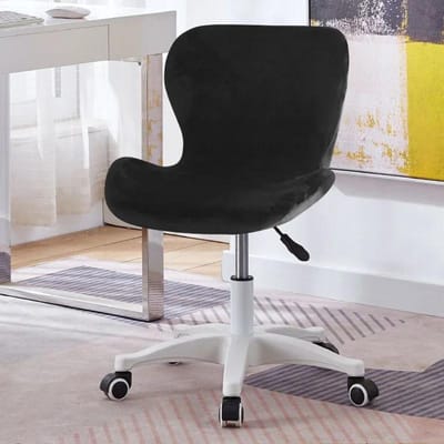 Fluweel Gebogen Vlinderstoelhoes Effen Kleur Eetkamerstoelen Hoes Stretch Spandex Stoelhoezen voor Restaurant Bruiloft 1piece