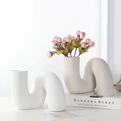 Keramische Vaas | Nordic Design | Interieur Woonaccessoires | Beige