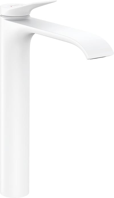 Hansgrohe VIVENIS 1 greeps wastafelkraan - 250 PopUp - trekwaste - mat wit